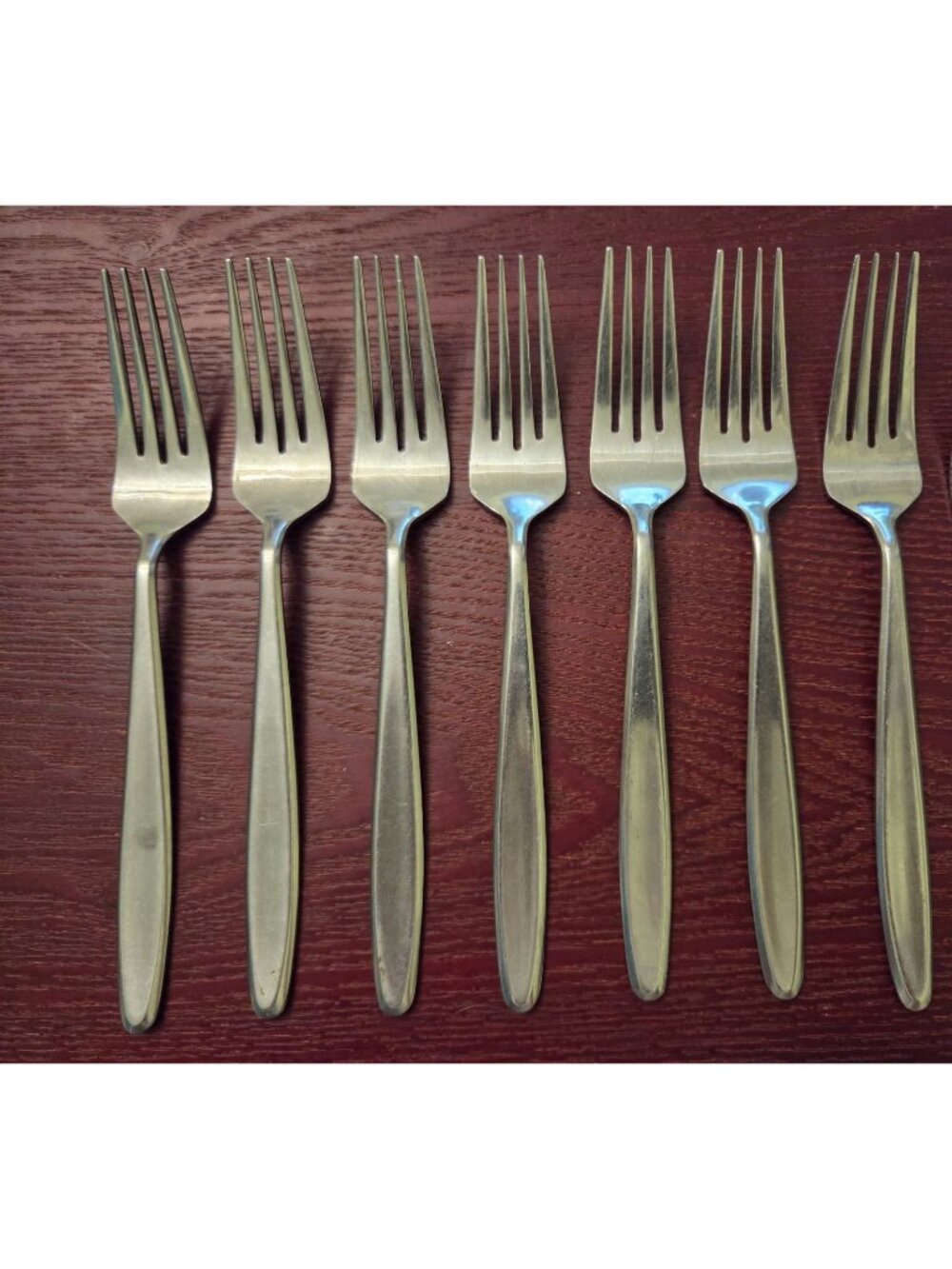 Easterling Rhineland Stainless Flatware Dinner Forks Set 7